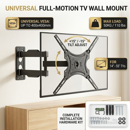 Full motion wall mount - full, tv